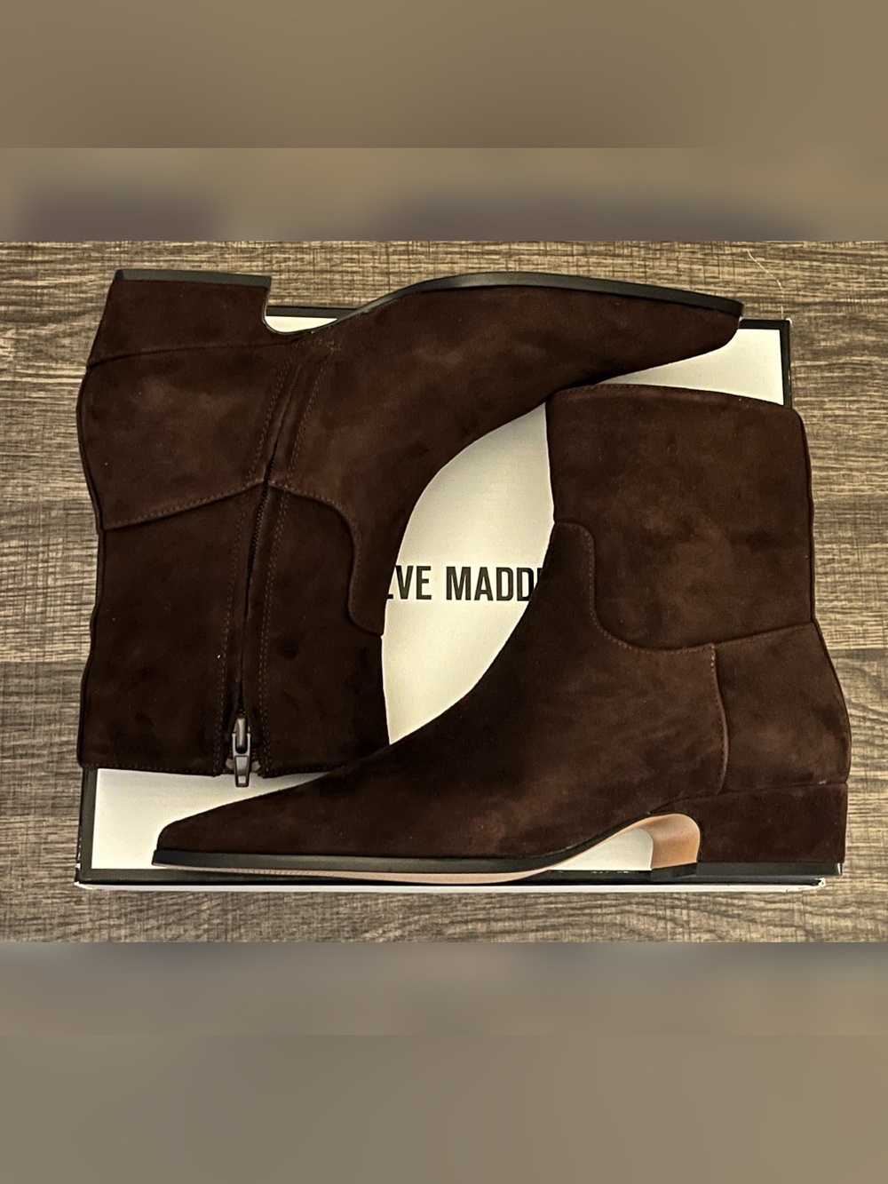 Steve Madden Women's Dusty Chocolate Brown Suede Boots Size-7.5